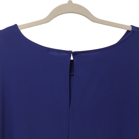 (NWT) Antthony: Embellished Pullover Poncho Top, Size 2X, Cobalt Blue - Picture 4 of 9